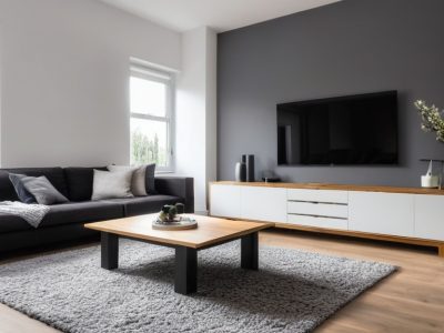 Photo minimalistische woonkamer
